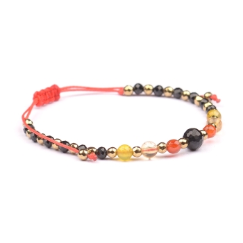 Bransoletka celebrytka TURMALIN + znak zodiaku BLIŹNIĘTA zodiak